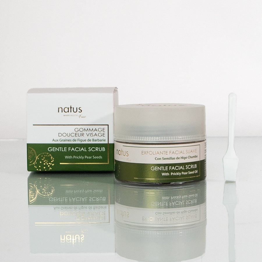 Exfoliante facial suave con semillas de higo chumbo