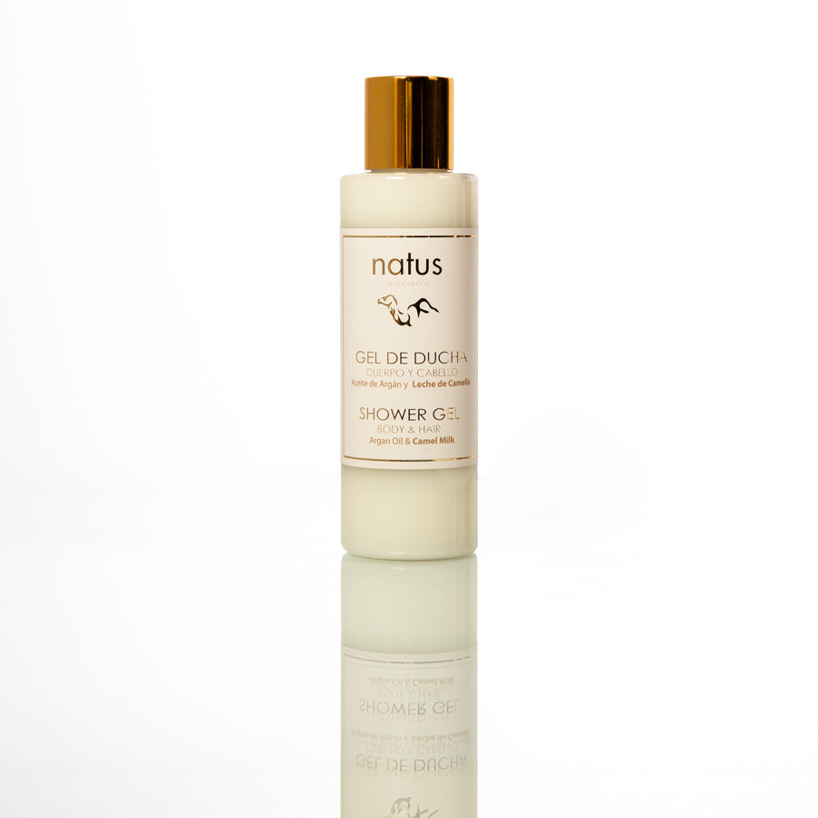 Gel de ducha corporal y capilar - Aceite de Argán y leche de Camella