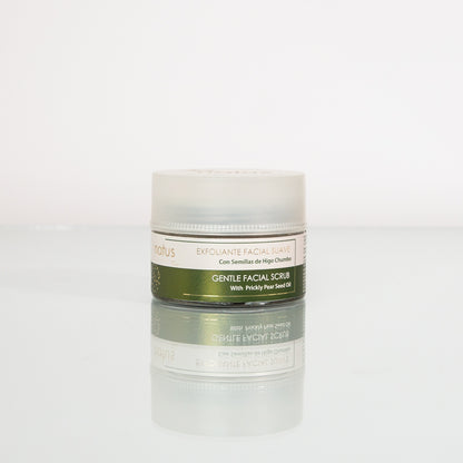 Gentle face scrub with prickly pear seeds