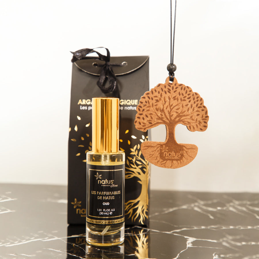 Parfumable pack (perfume + 1 wooden argan tree + Organza) 