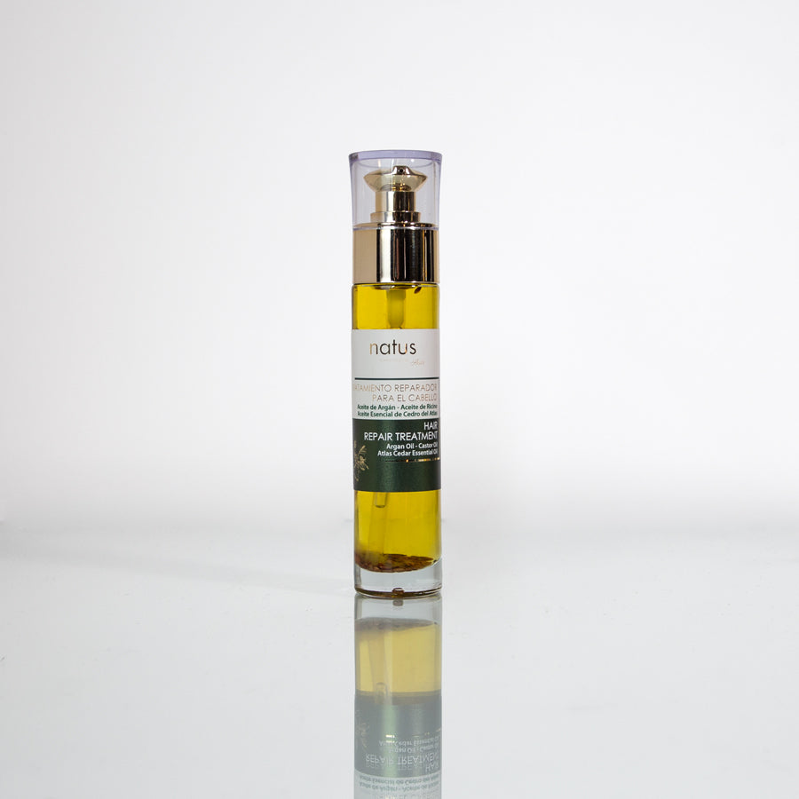 Tratamiento Reparador Capilar Aceite de argán - Aceite de ricino - Aceite esencial de cedro del Atlas