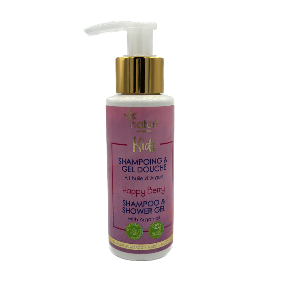 Body and hair shower gel with Happy Berry Argan oil